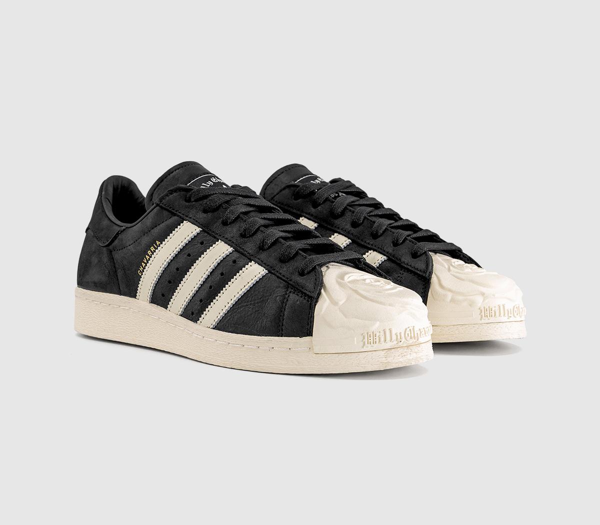 adidasSuperstar TrainersChavarria  Core Black Off White Gold Metallic