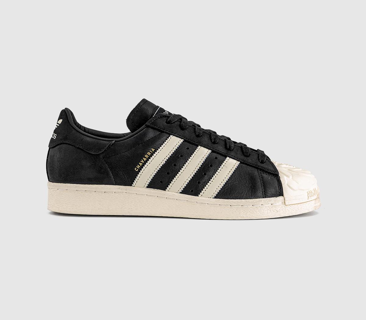 adidasSuperstar TrainersChavarria  Core Black Off White Gold Metallic
