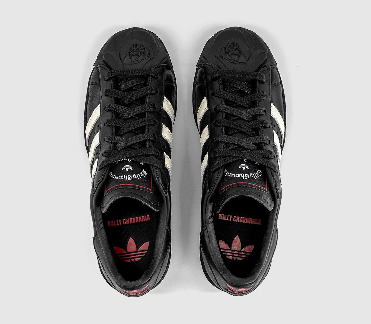adidasAdidas x Willy Chavarria Superstar TrainersChavarria  Core Black Off White Red