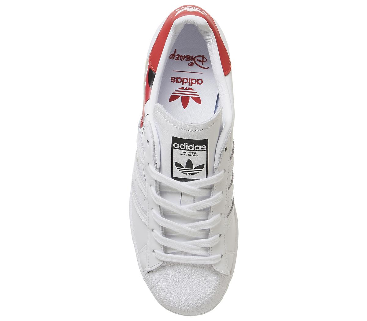 adidasSuperstar TrainersMickey Mouse White Black