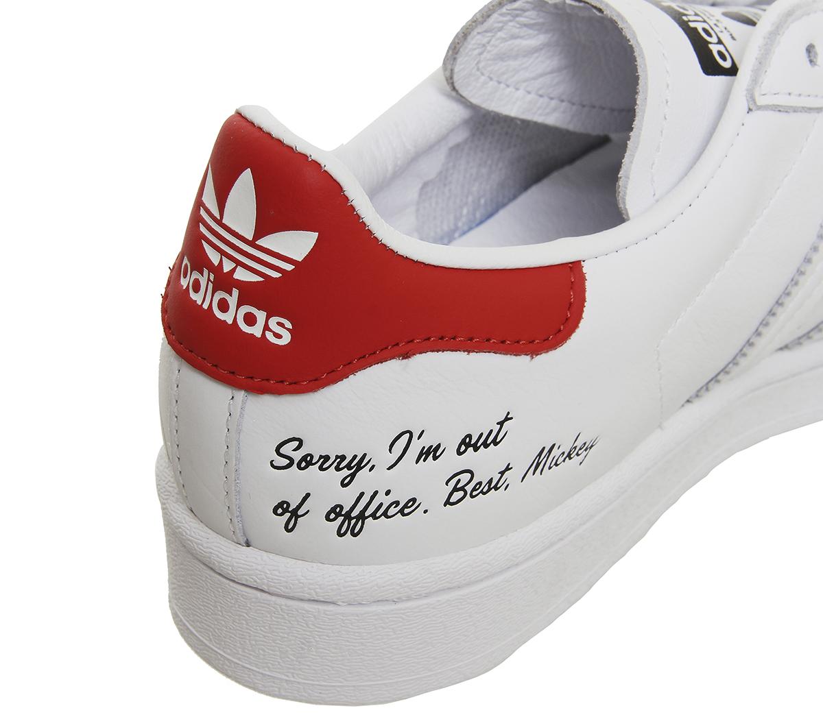 adidasSuperstar TrainersMickey Mouse White Black