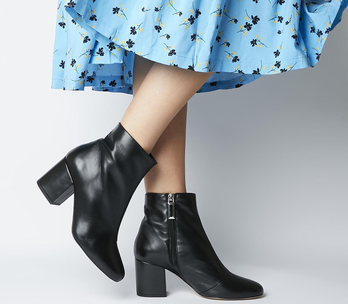 OFFICEAmoretti Black Heel Boots OFFICEAmoretti Black Heel BootsBlack Leather