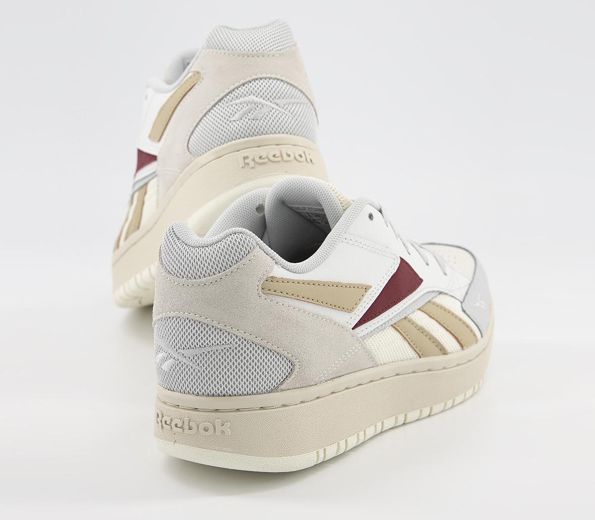 Reebok Court Double Mix Pure Grey Chalk Merlot Women's Trainers