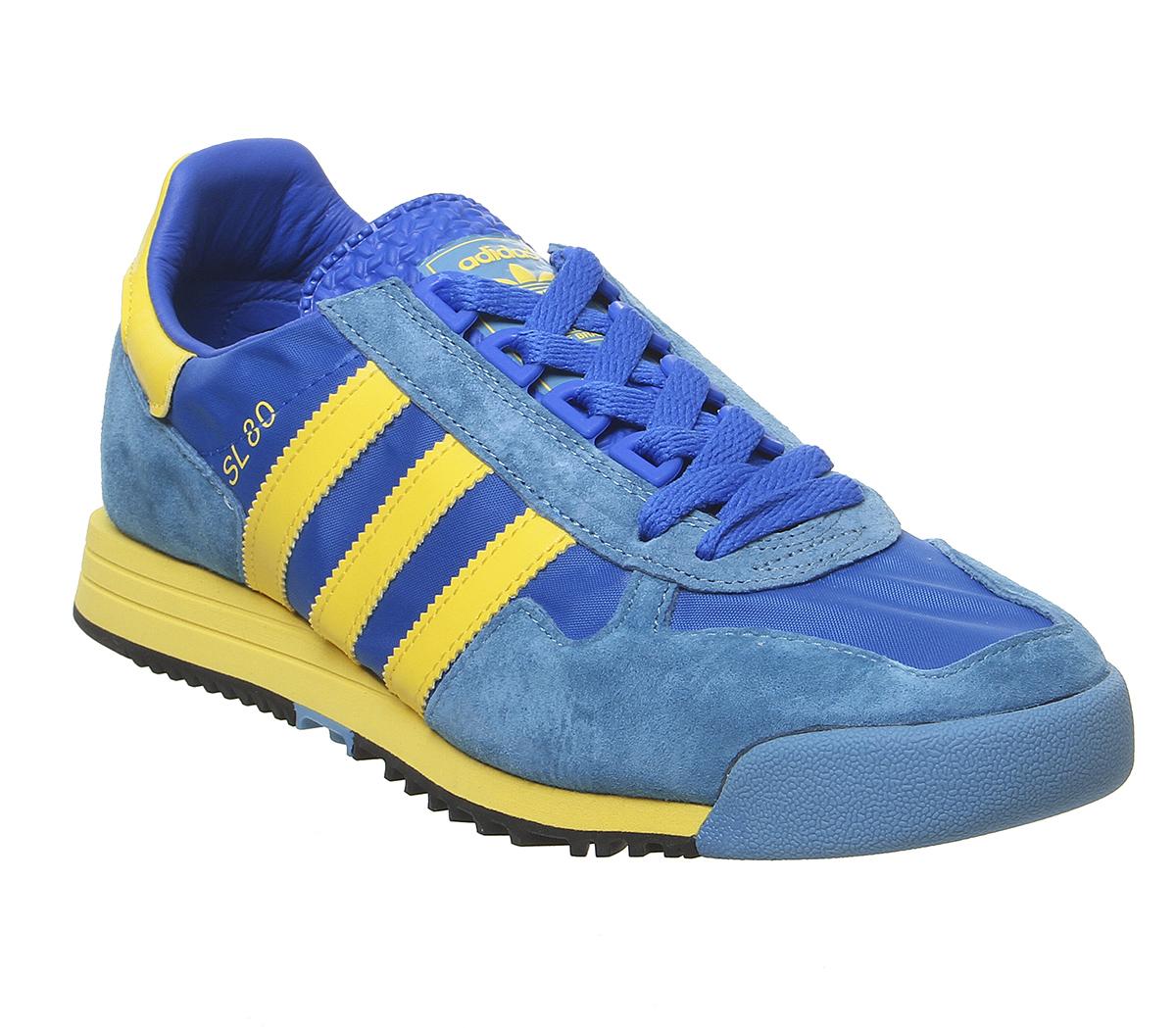 adidasSl 80 TrainersGlory Blue Yellow Tactile Steel