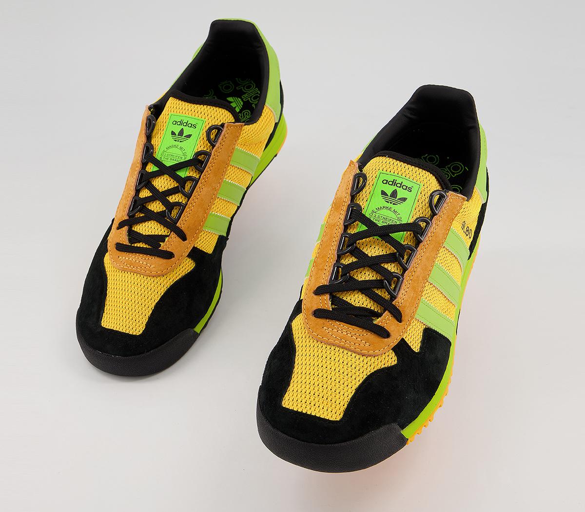 Sl80 adidas Sl 80 Trainers Solar Gold Semi Solar Slime Core Black - Men's ...
