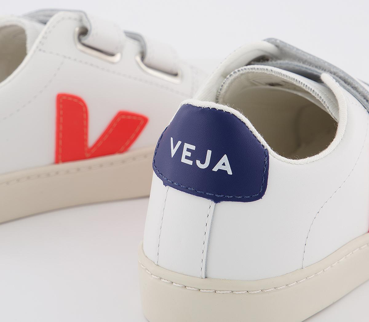 VEJA Esplar Youth Trainers White Orange Fluo Cobalt Unisex