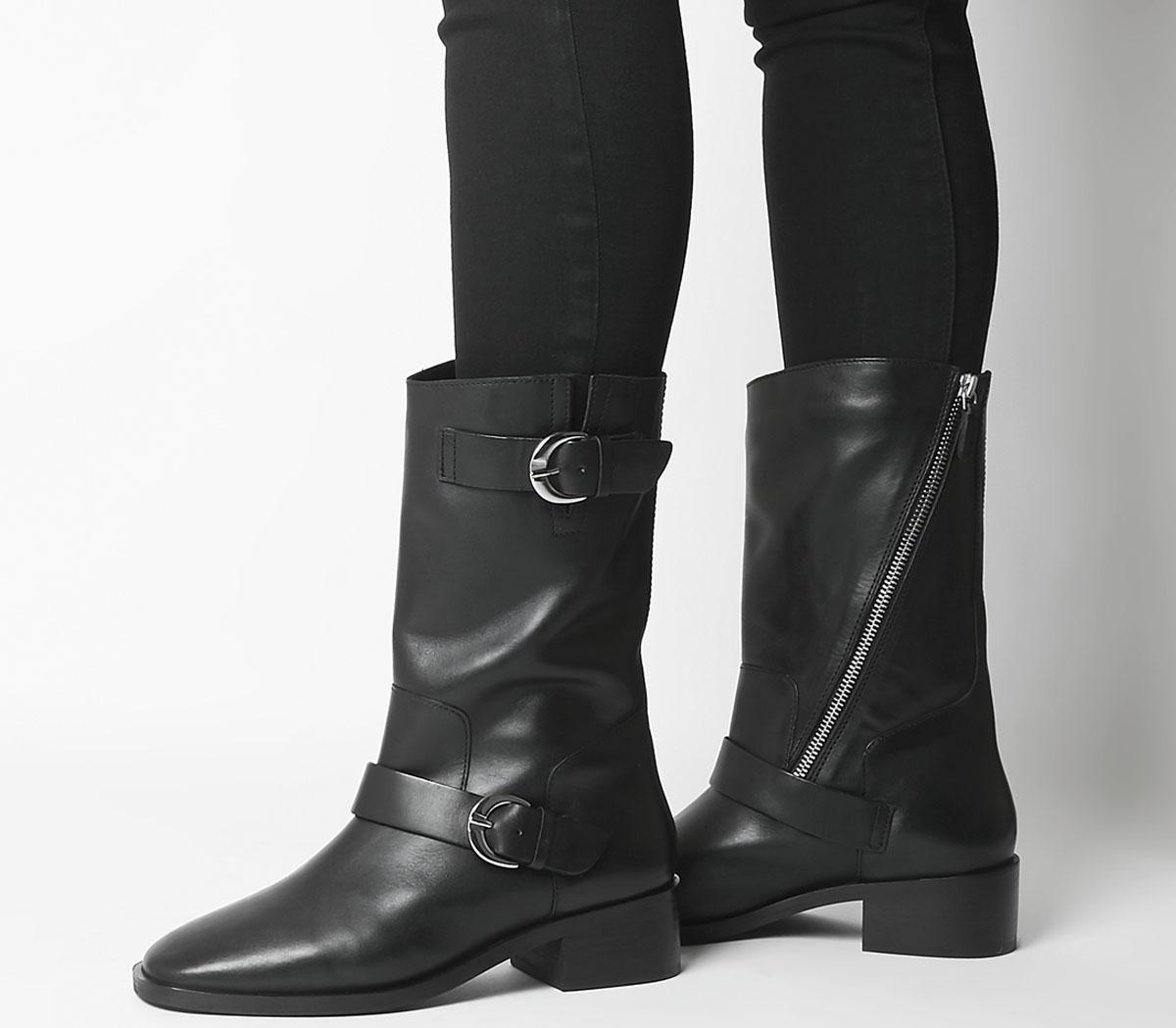 Calf biker sale boots