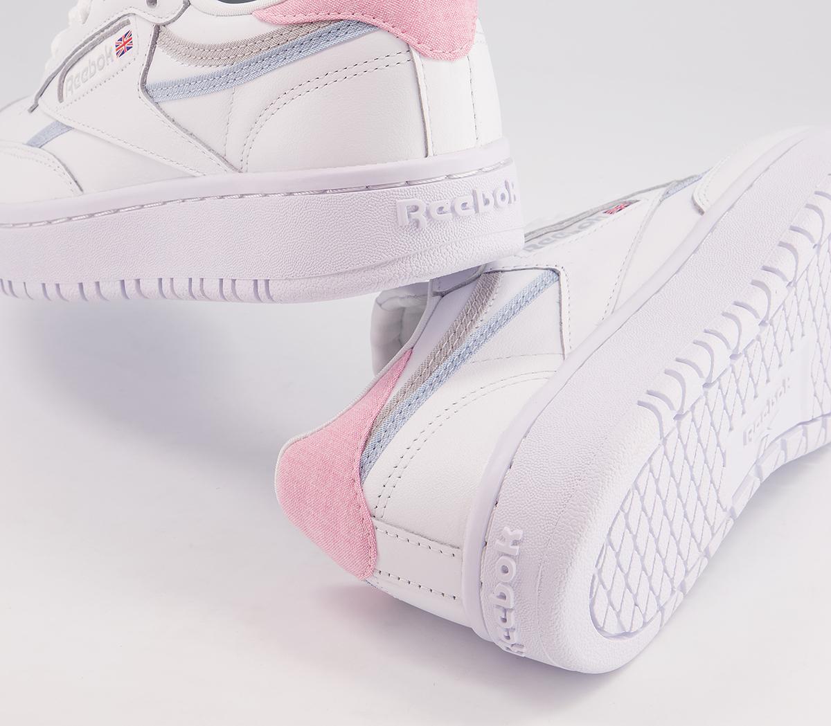 Reebok Club C Double Trainers Reebok Club C Double Trainers White Grey Orange Flare