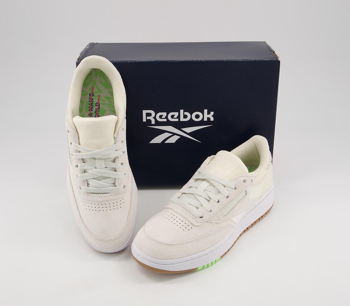 Reebok Club C Double Trainers Reebok Club C Double Trainers Chalk Classic White Morning Fog