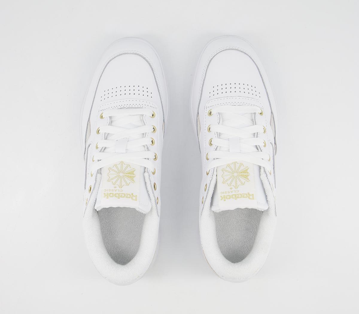 Reebok Club C Double Trainers Reebok Club C Double Trainers White White Gold