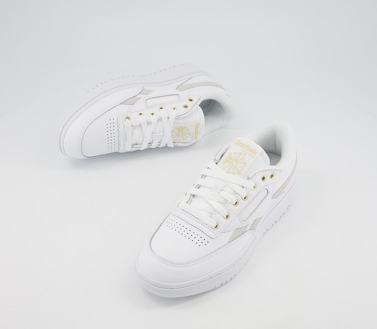 Reebok Club C Double Trainers Reebok Club C Double Trainers White White Gold