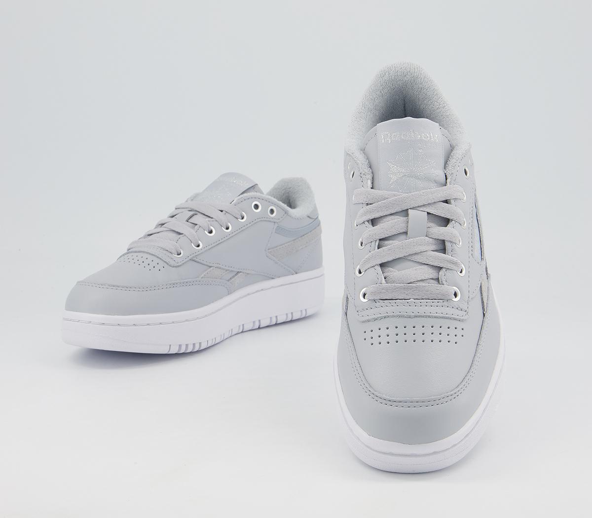Reebok Club C Double Trainers Reebok Club C Double Trainers Grey White Silver