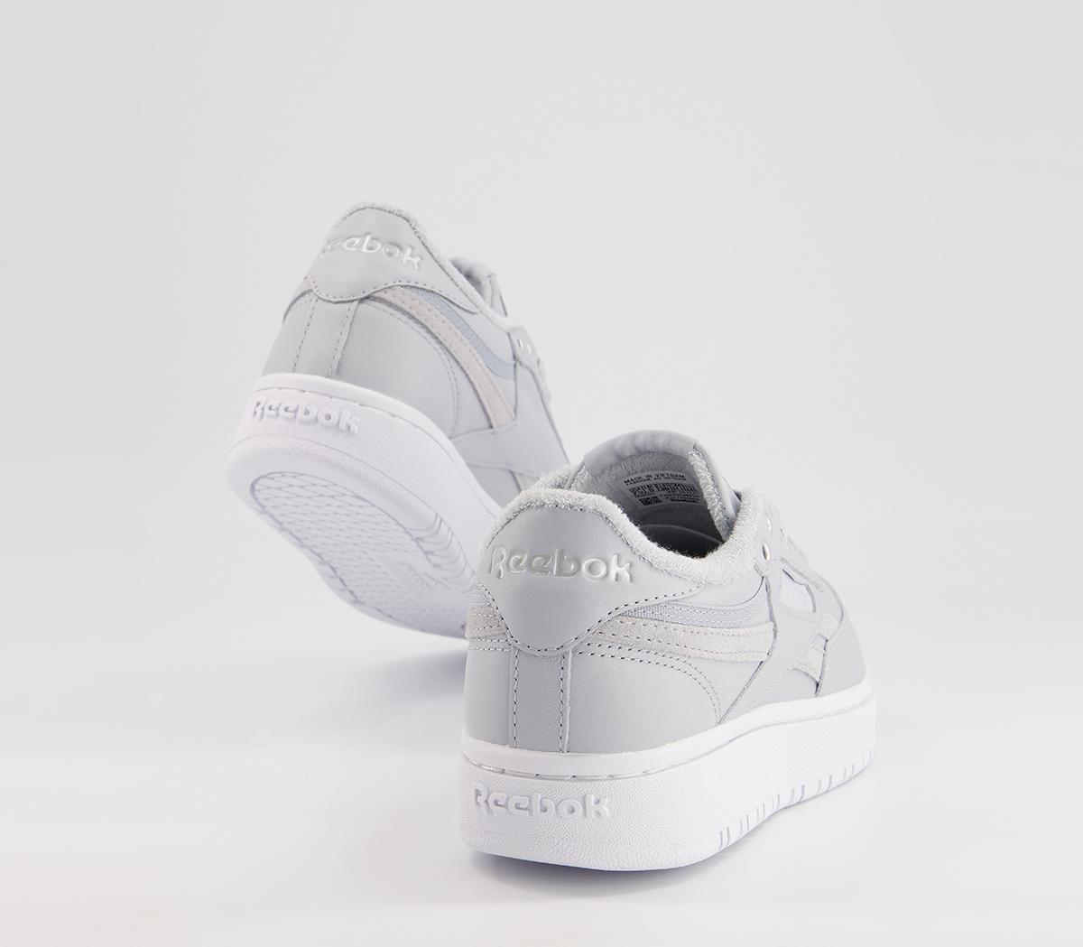 Reebok Club C Double Trainers Reebok Club C Double Trainers Grey White Silver