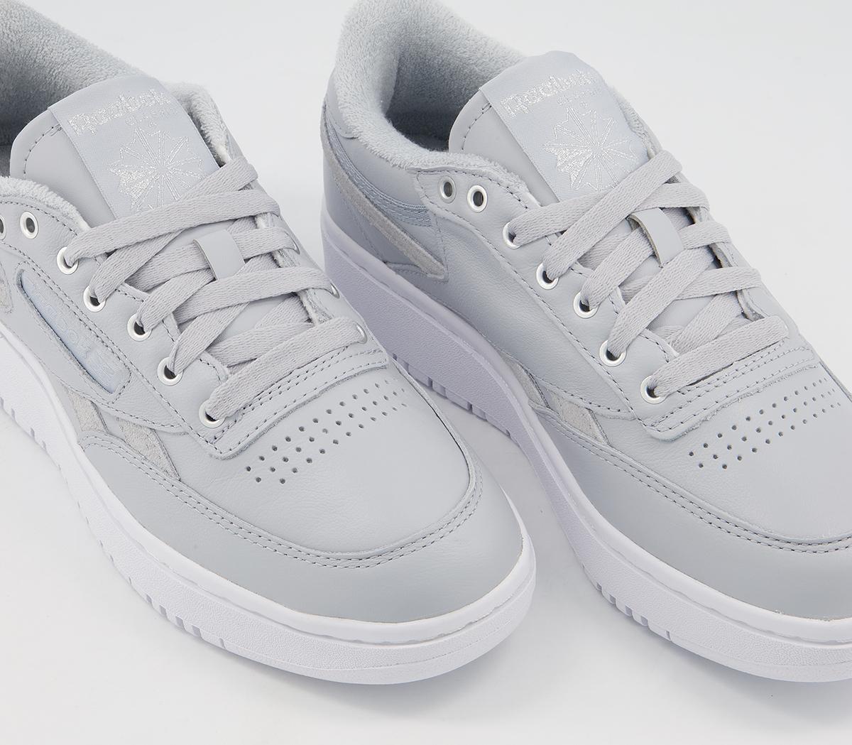 Reebok Club C Double Trainers Reebok Club C Double Trainers Grey White Silver