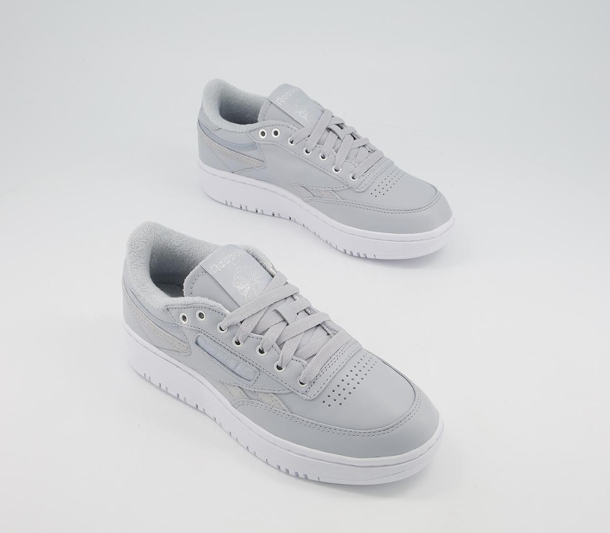 Reebok Club C Double Trainers Reebok Club C Double Trainers Grey White Silver