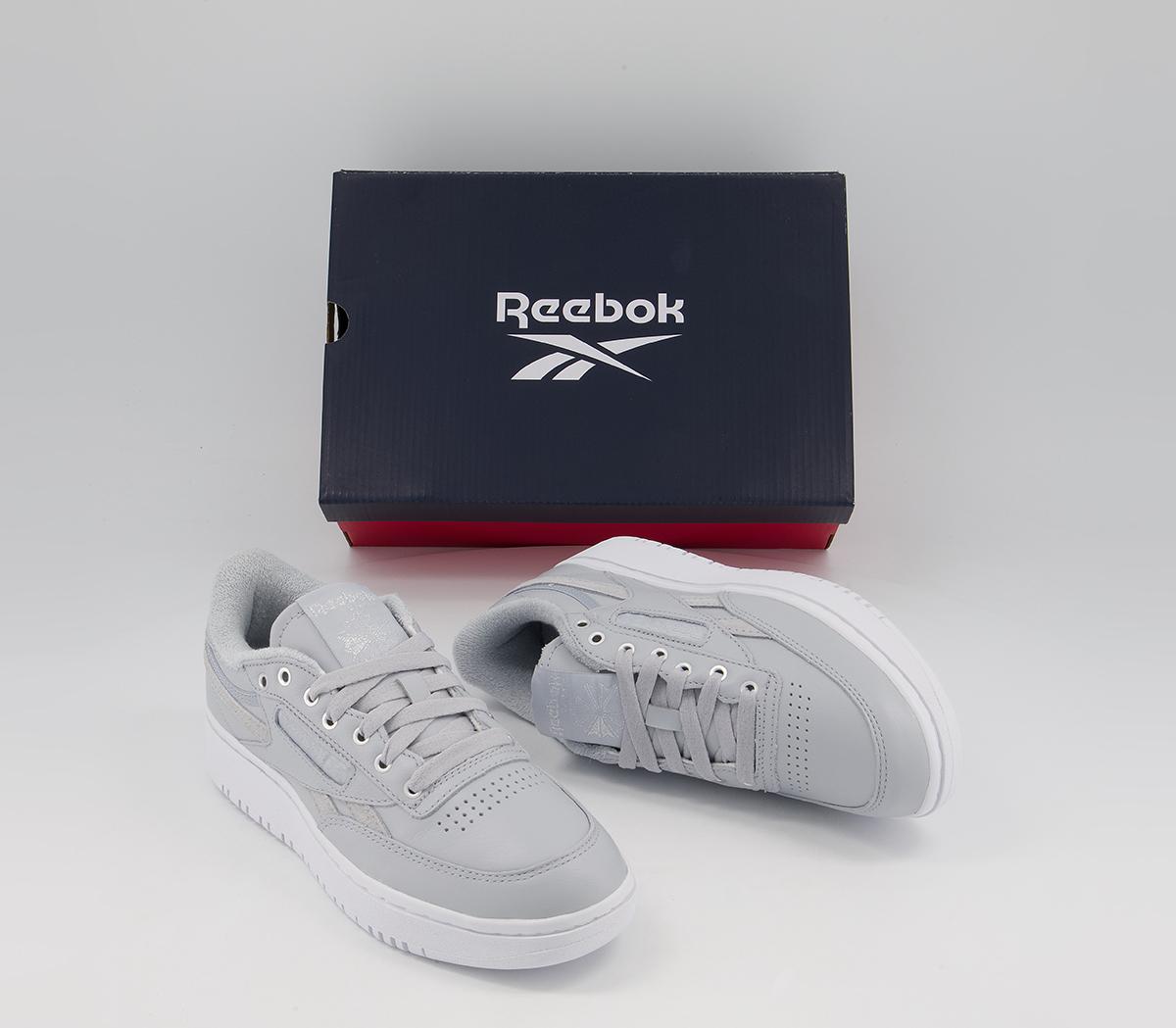 Reebok Club C Double Trainers Reebok Club C Double Trainers Grey White Silver
