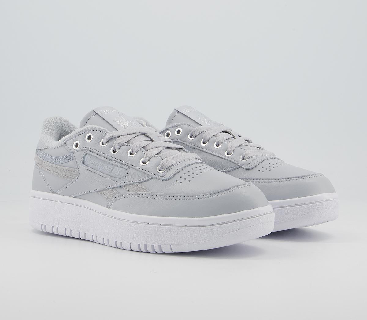 Reebok Club C Double Trainers Reebok Club C Double Trainers Grey White Silver