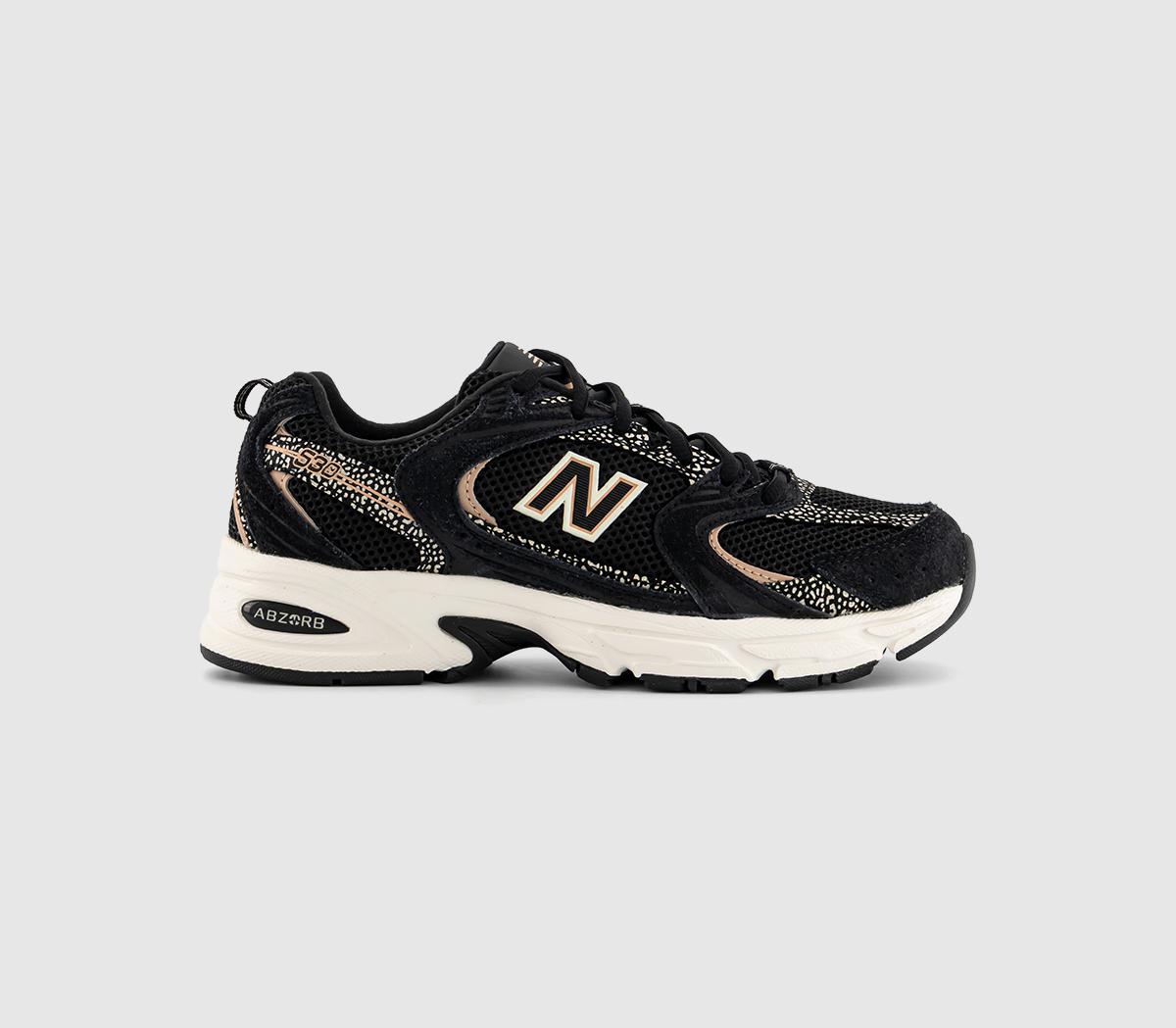New Balance 530 Trainers Black White Leopard Women's Trainers