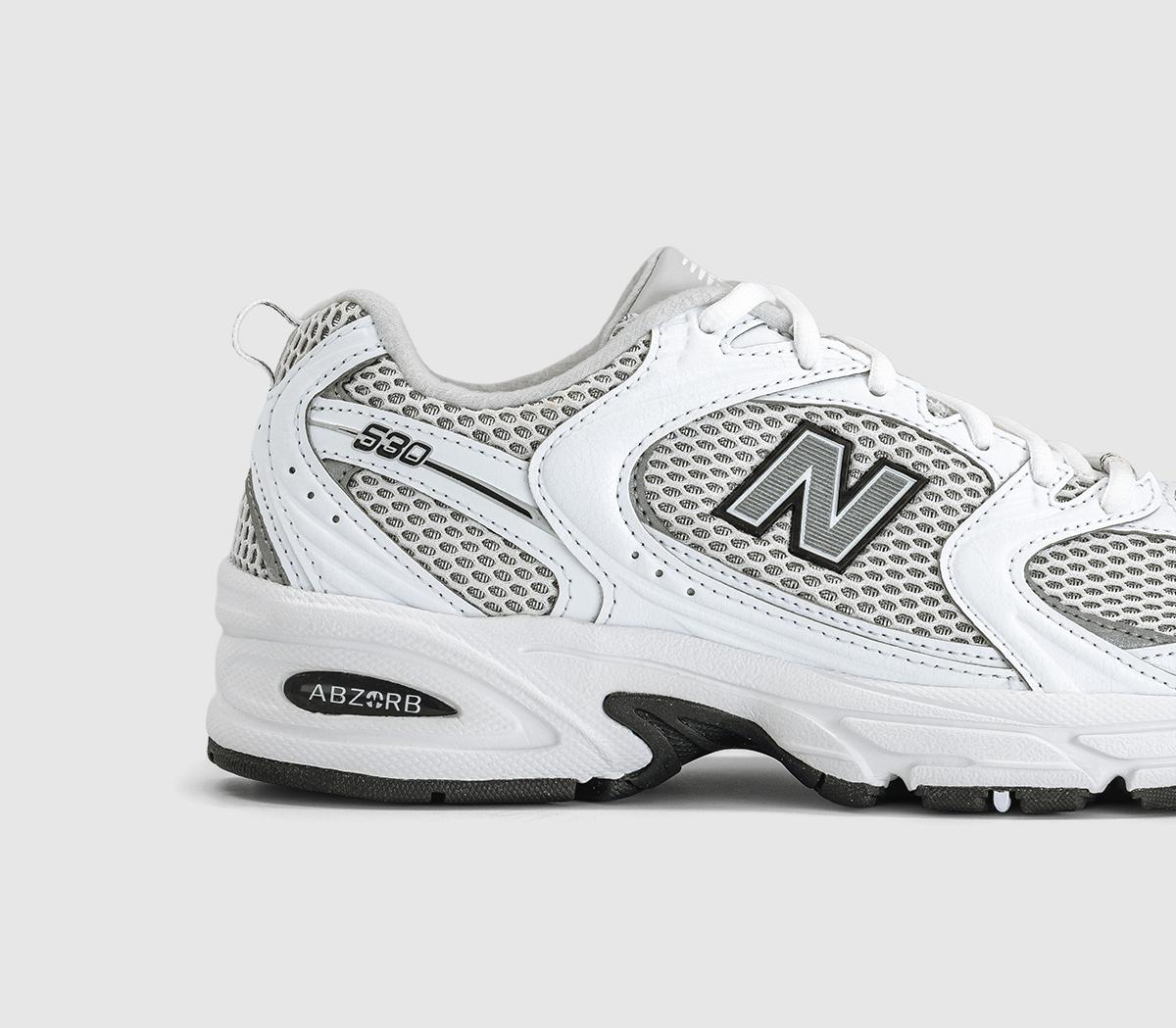 New Balance530 TrainersWhite Silver Metallic Black