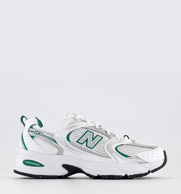 New Balance 530 Trainers White Green Silver