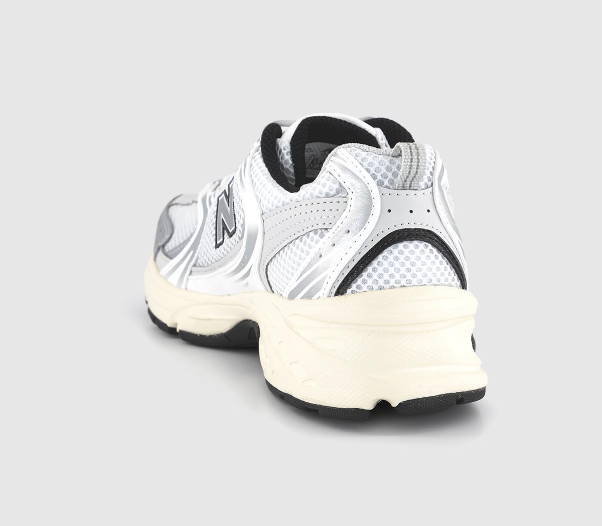 New Balance Mr530 Trainers White Silver Off White Black Unisex Sports