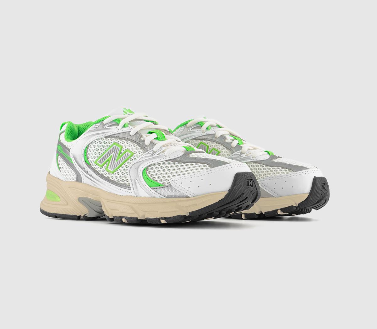 New Balance Womens Mr530 Trainers Off White Green Silver, 3.5