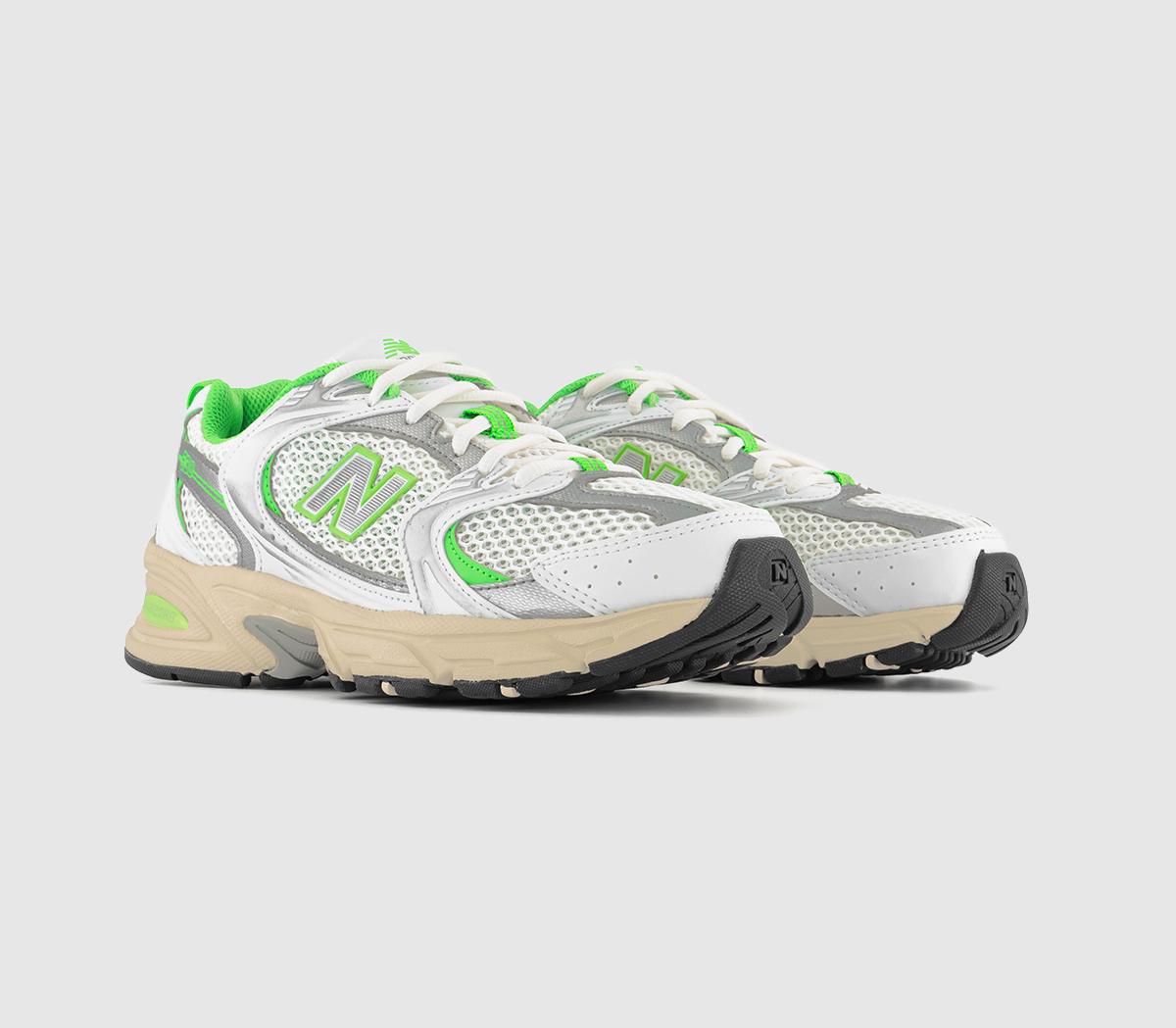 New BalanceMr530 TrainersWhite Green Silver Off White