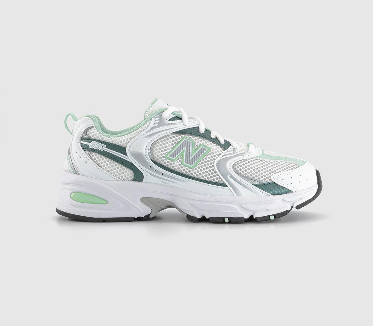 Green and white new balance cleats best sale