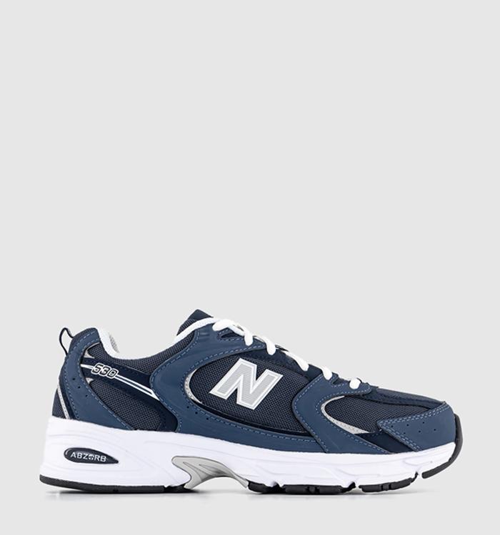 Navy blue store new balance shoes