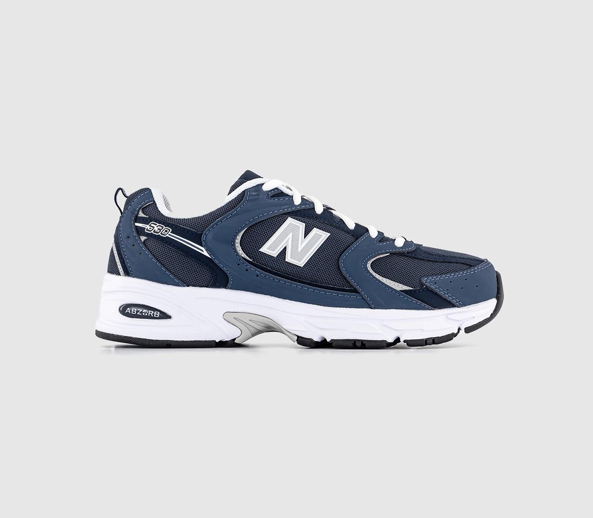 Mr530 Trainers Navy White Silver Blue