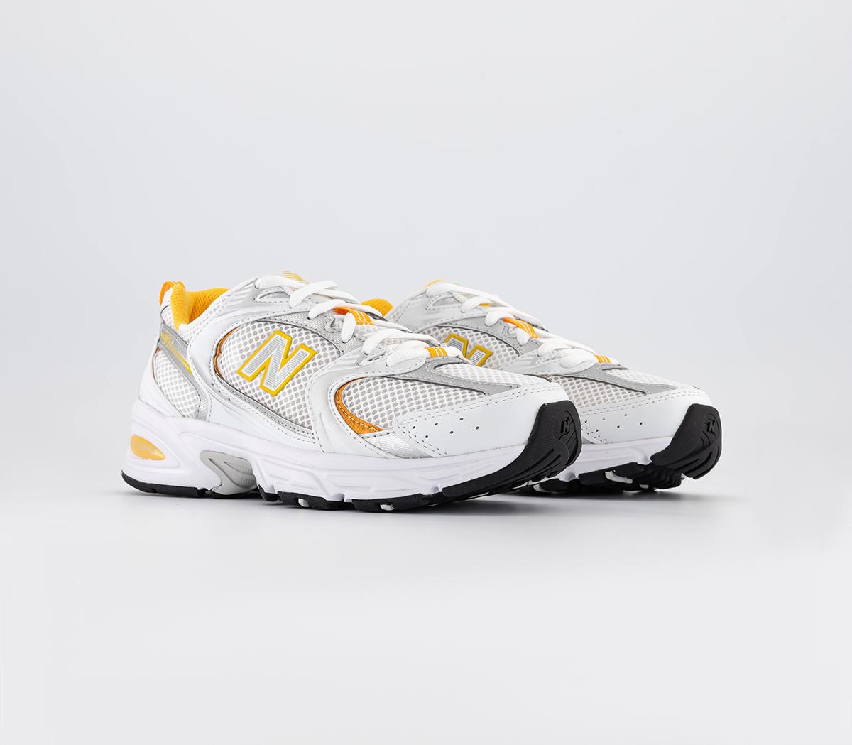 New Balance Womens Mr530 Trainers Silver White Yellow In Multi, 4