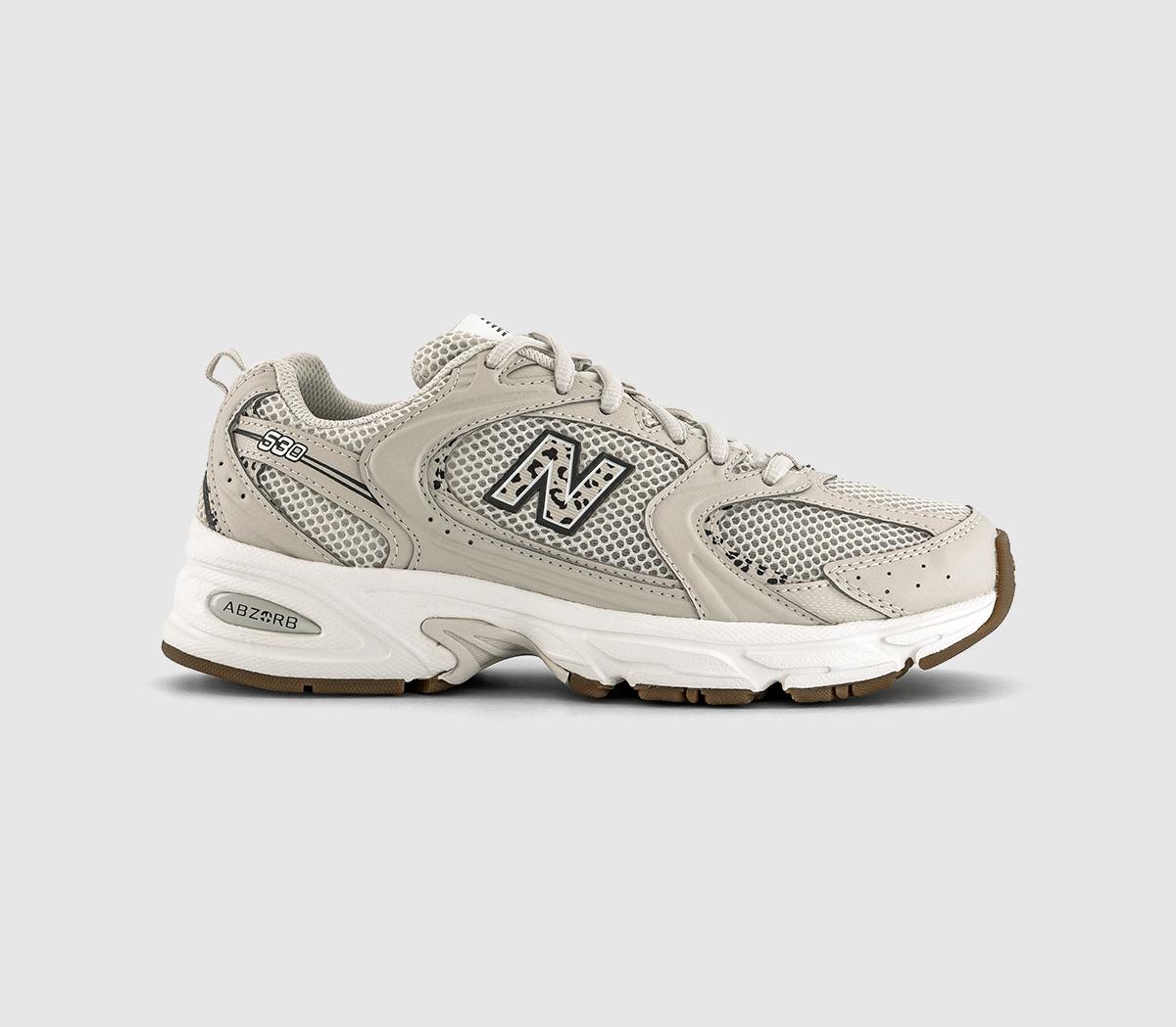 New Balance Mens 530 Trainers Seasalt Leopard Multi, 6