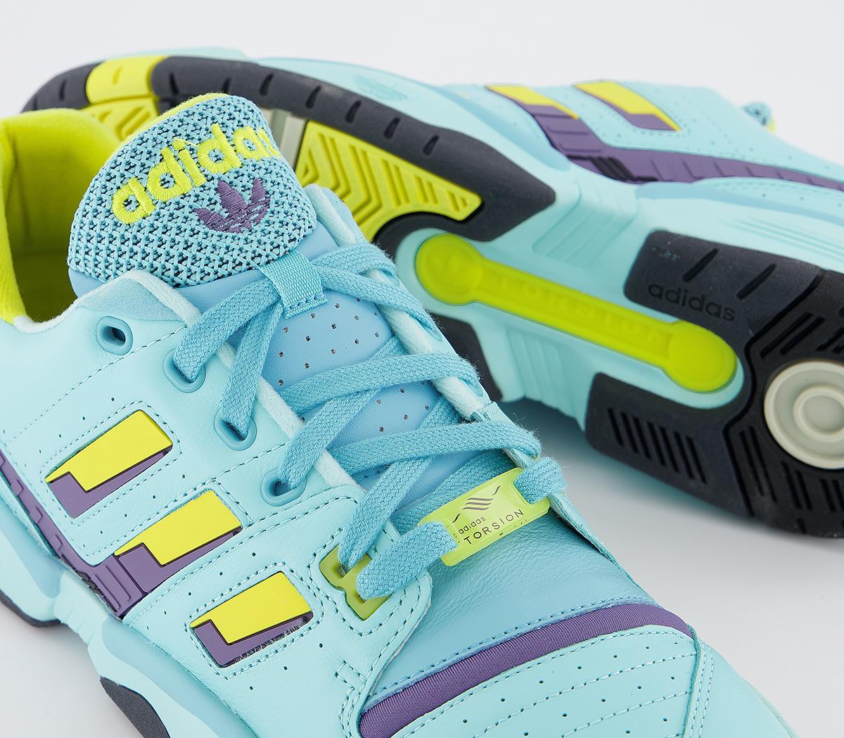 adidas Torsion Comp Trainers Clear Aqua Light Aqua Shock