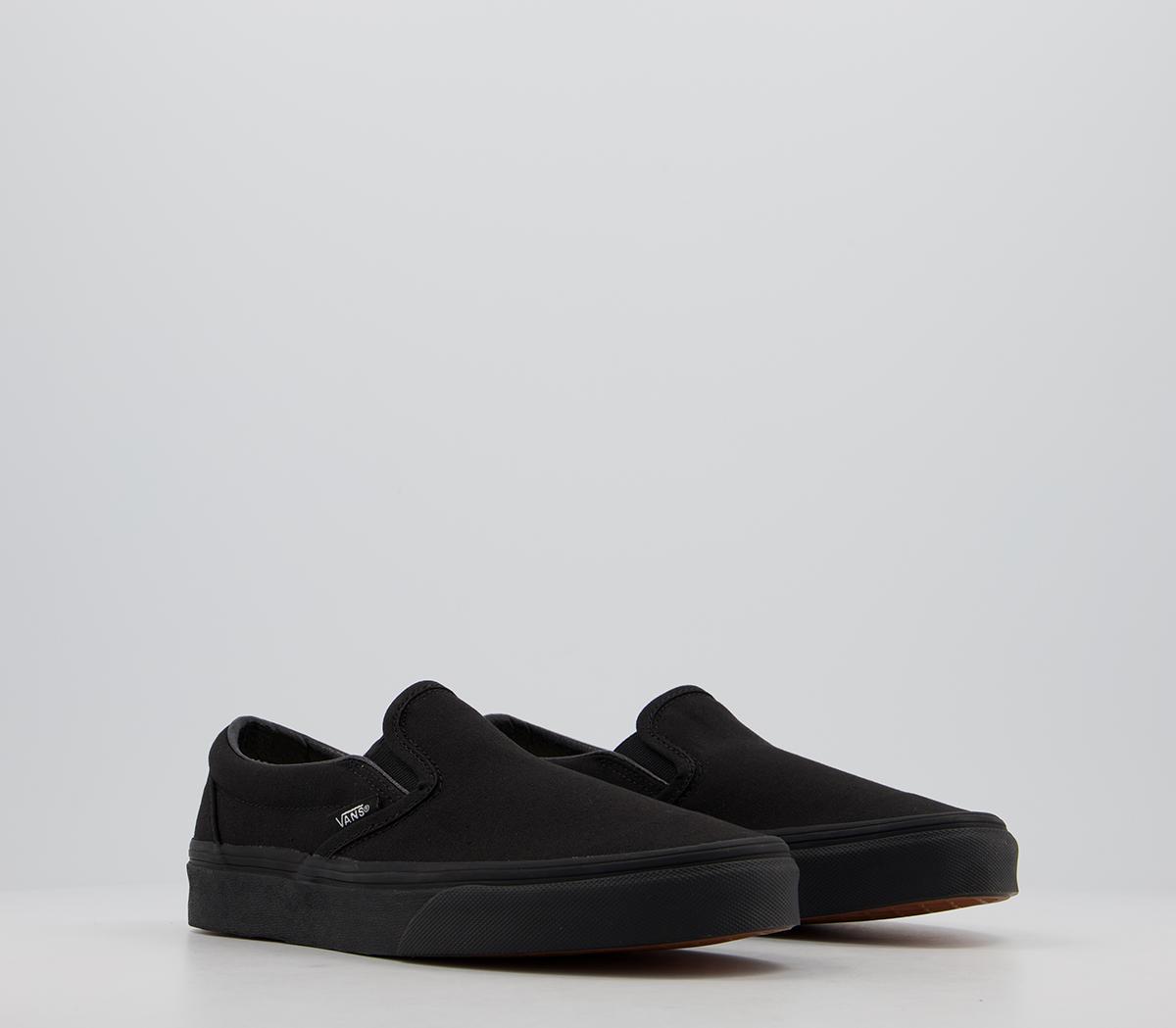 Vans Classic Slip On Flash Trainers Black Mono - Women's Trainers