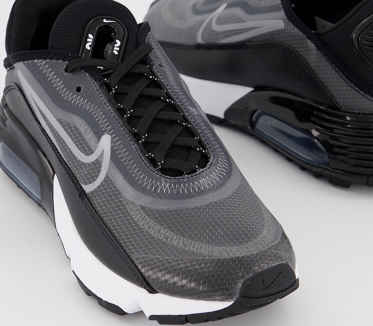 nike air max 2090 sneakers in black and silver