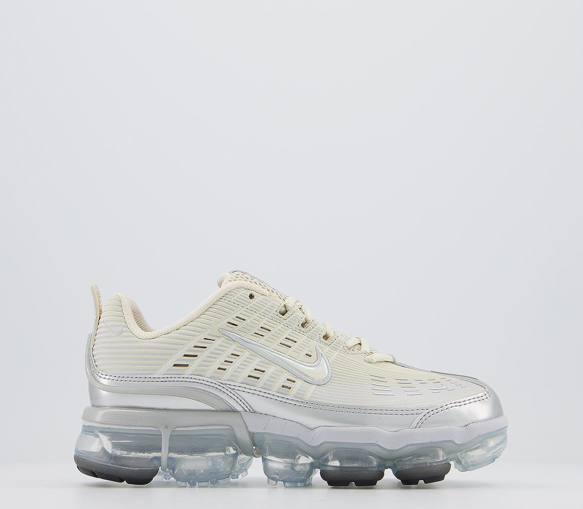 NikeAir Vapormax 360Fossil Metallic Silver Black White F
