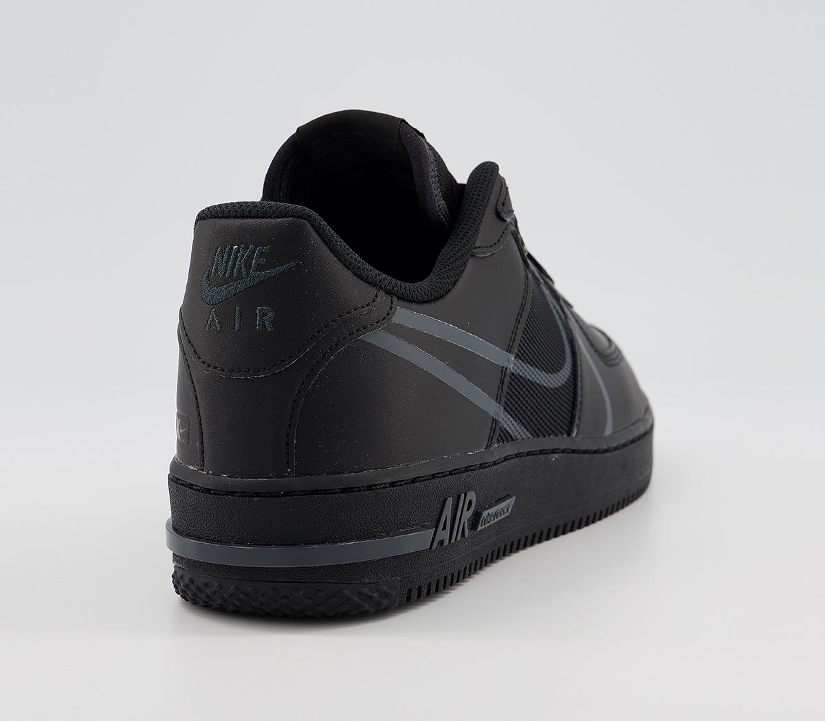 NikeAir Force 1 React TrainersBlack Anthracite