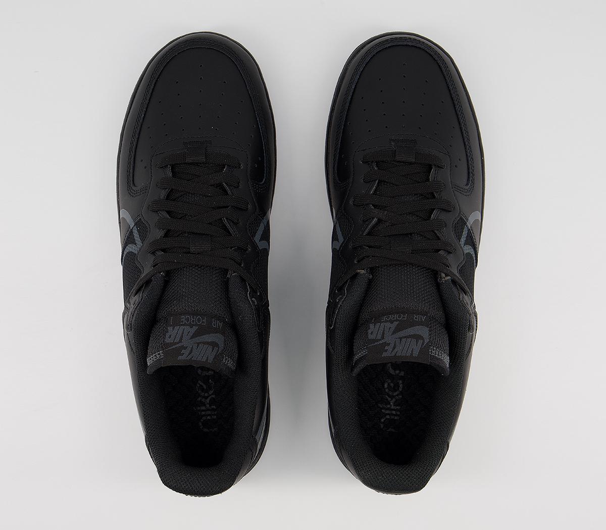 NikeAir Force 1 React TrainersBlack Anthracite