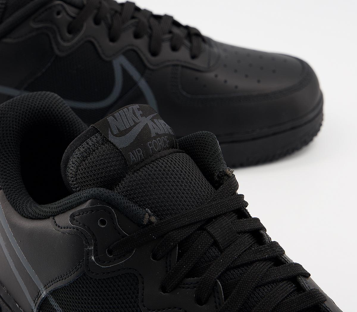 NikeAir Force 1 React TrainersBlack Anthracite