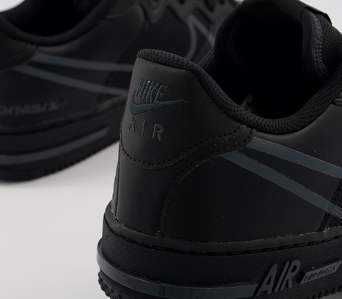NikeAir Force 1 React TrainersBlack Anthracite