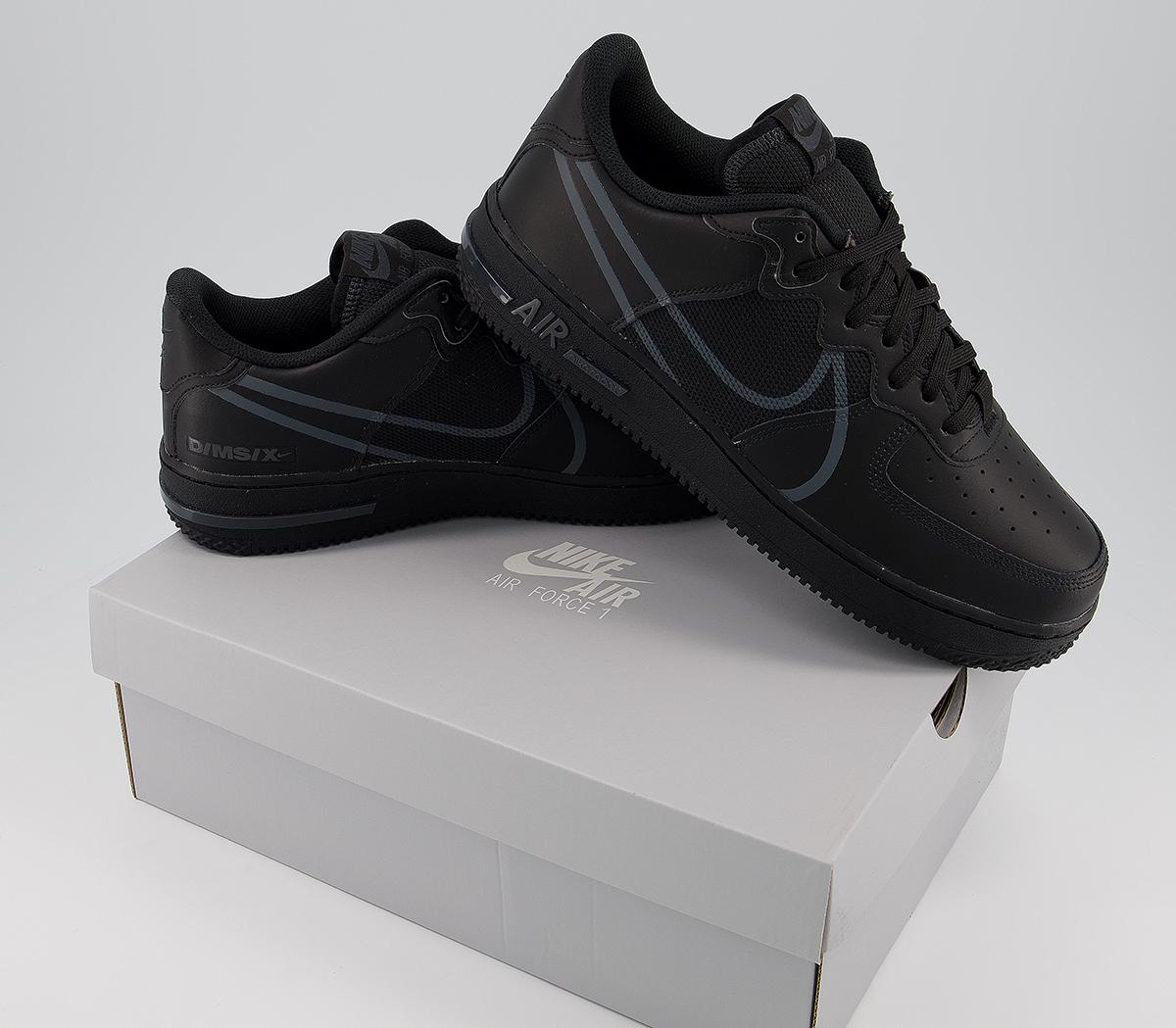 NikeAir Force 1 React TrainersBlack Anthracite