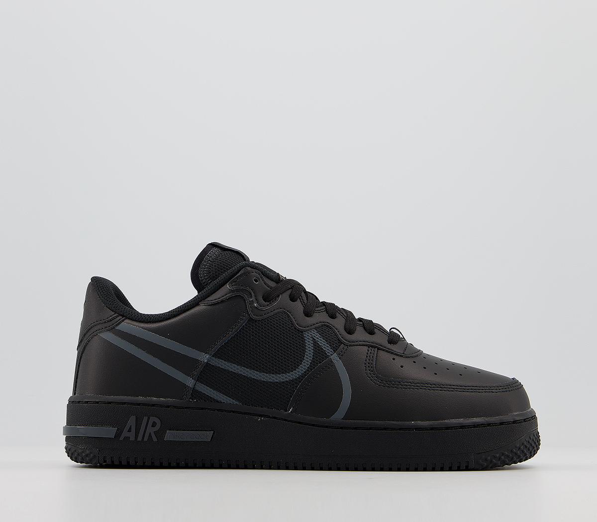NikeAir Force 1 React TrainersBlack Anthracite