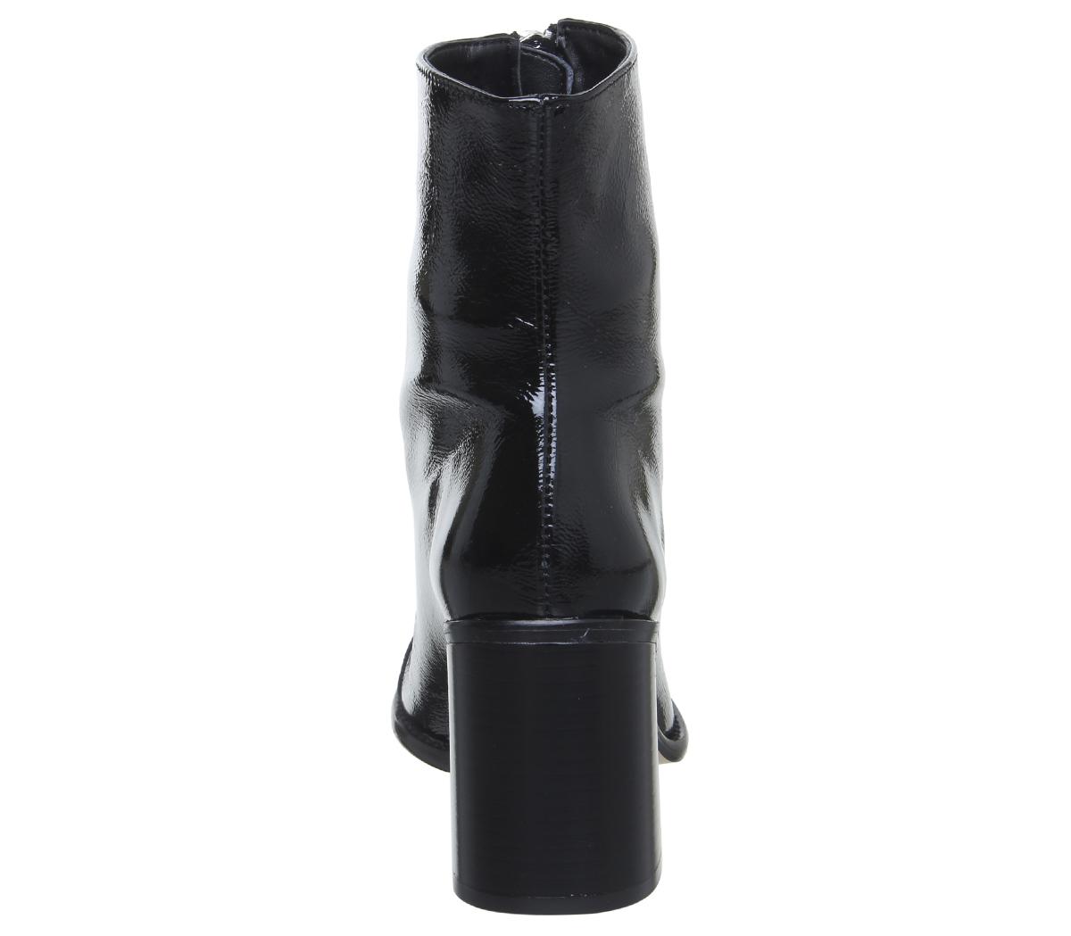 Nasty Gal Square Front Ankle Boots OFFICE Awakening Front Zip