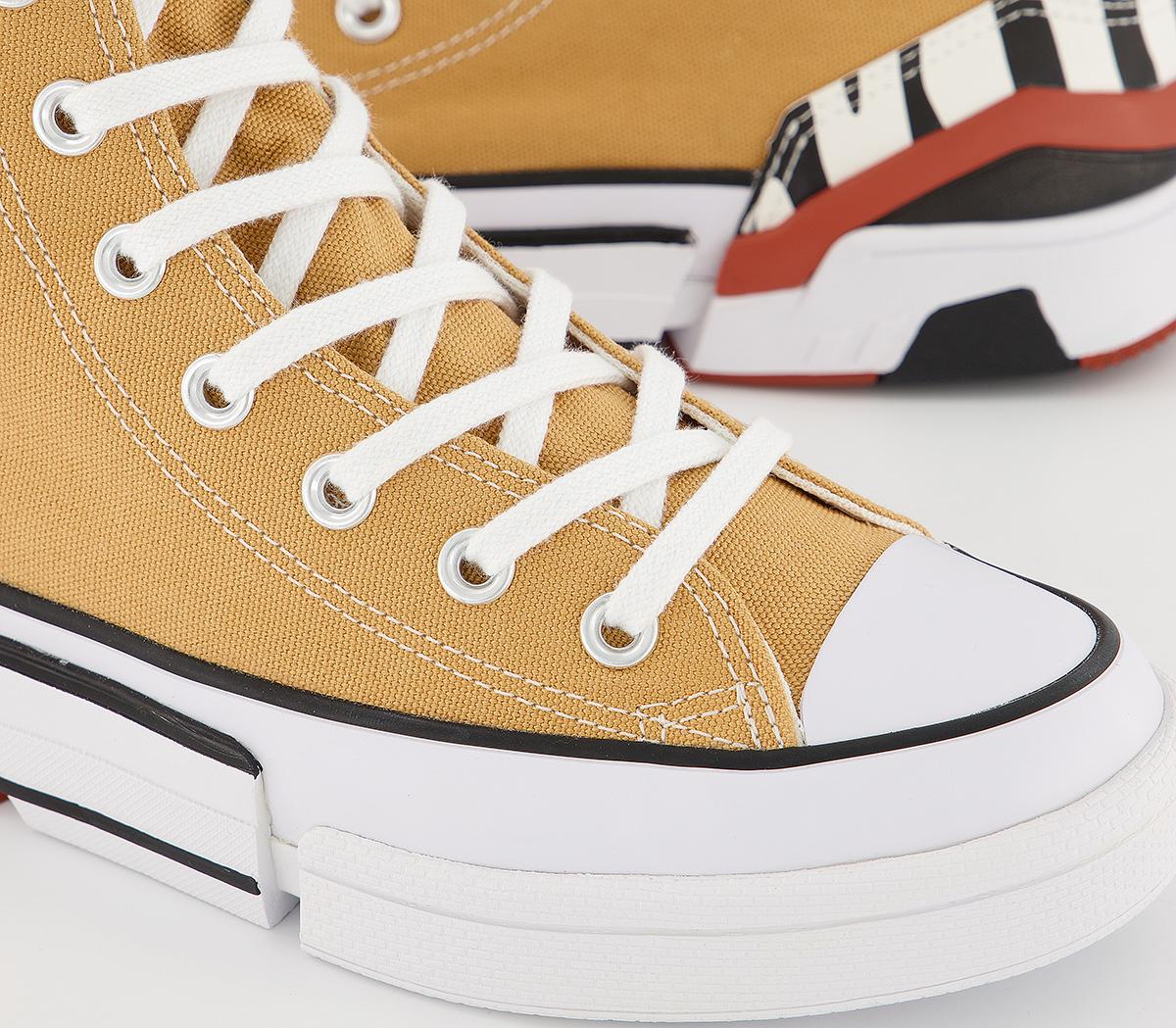 Converse Cpx 70 Hi Trainers Zinc Yellow Back Egret Zebra - Women's
