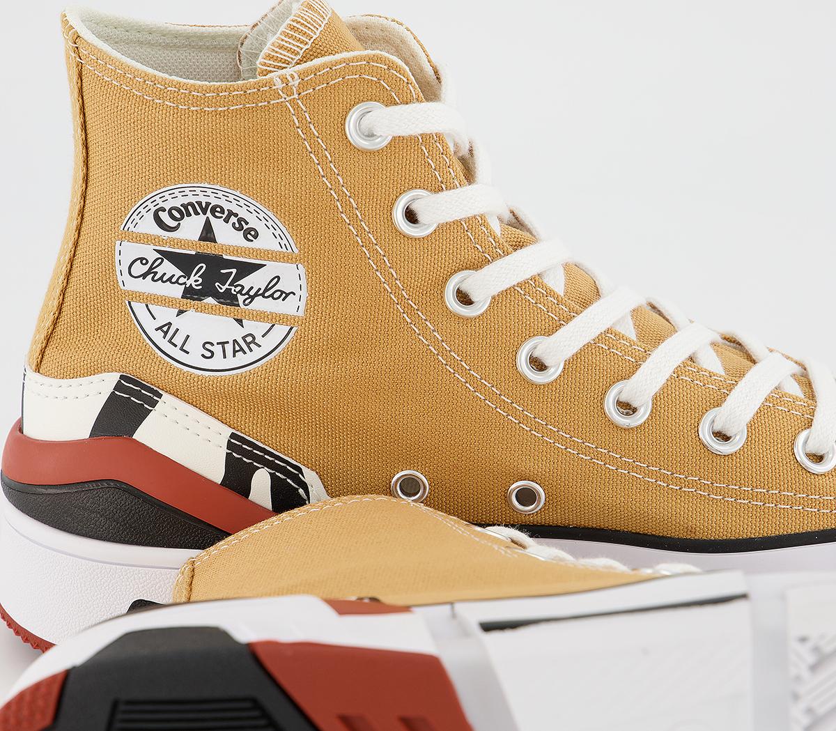 Converse Cpx 70 Hi Trainers Zinc Yellow Back Egret Zebra - Women's