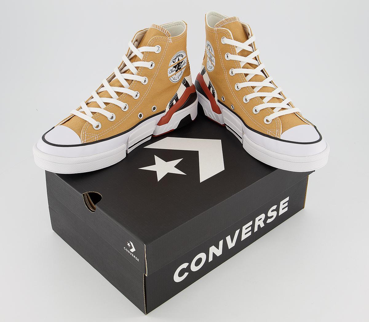 Converse Cpx 70 Hi Trainers Zinc Yellow Back Egret Zebra - Women's