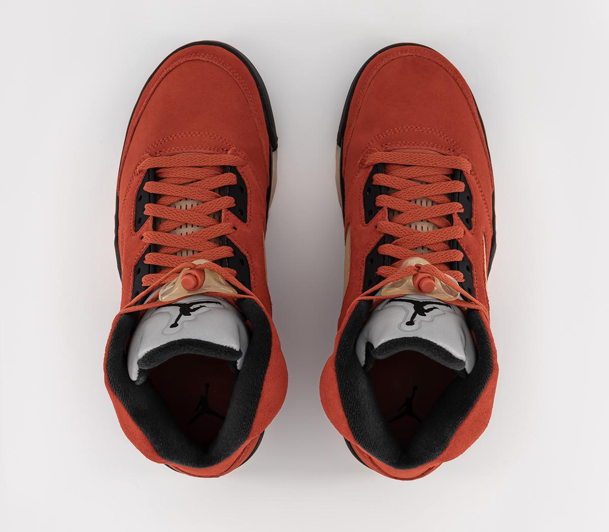 JordanAir Jordan 5 TrainersMartian Sunrise Black Fire Red Muslin Bright Manda