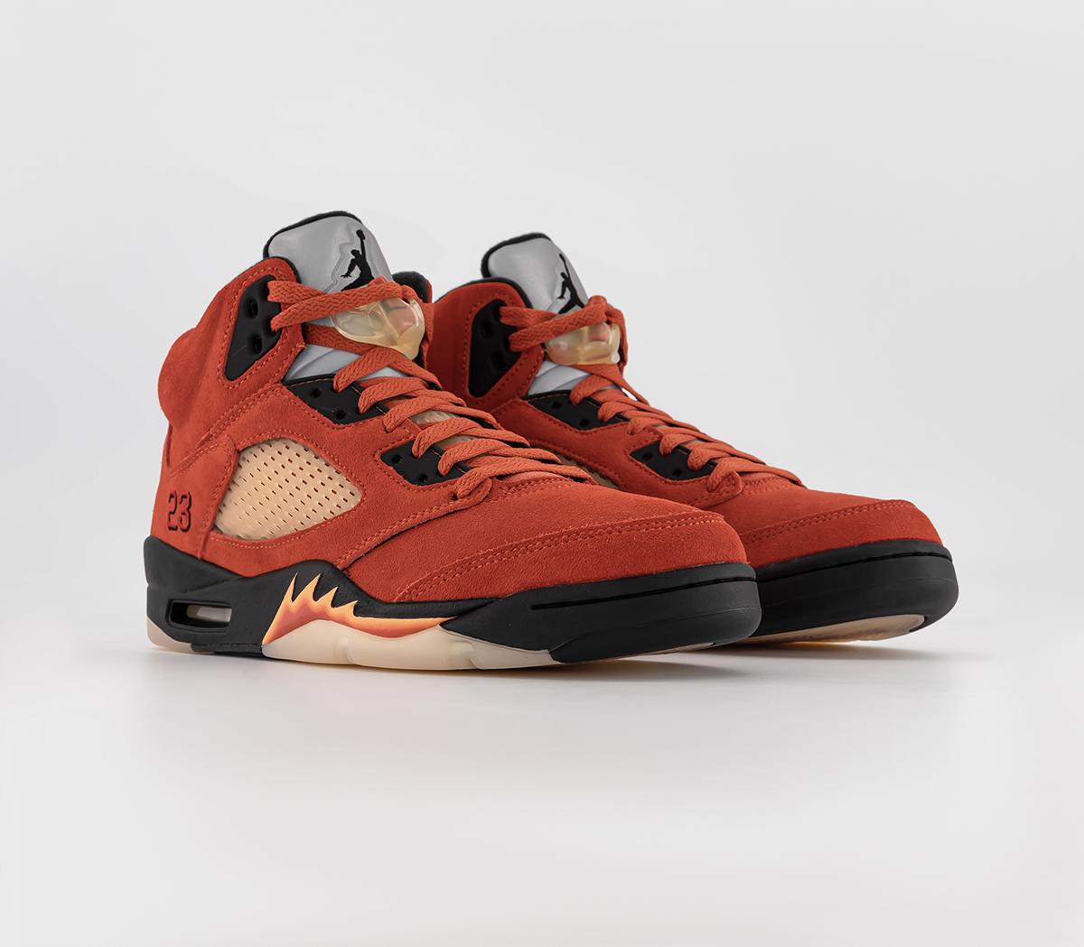 JordanAir Jordan 5 TrainersMartian Sunrise Black Fire Red Muslin Bright Manda