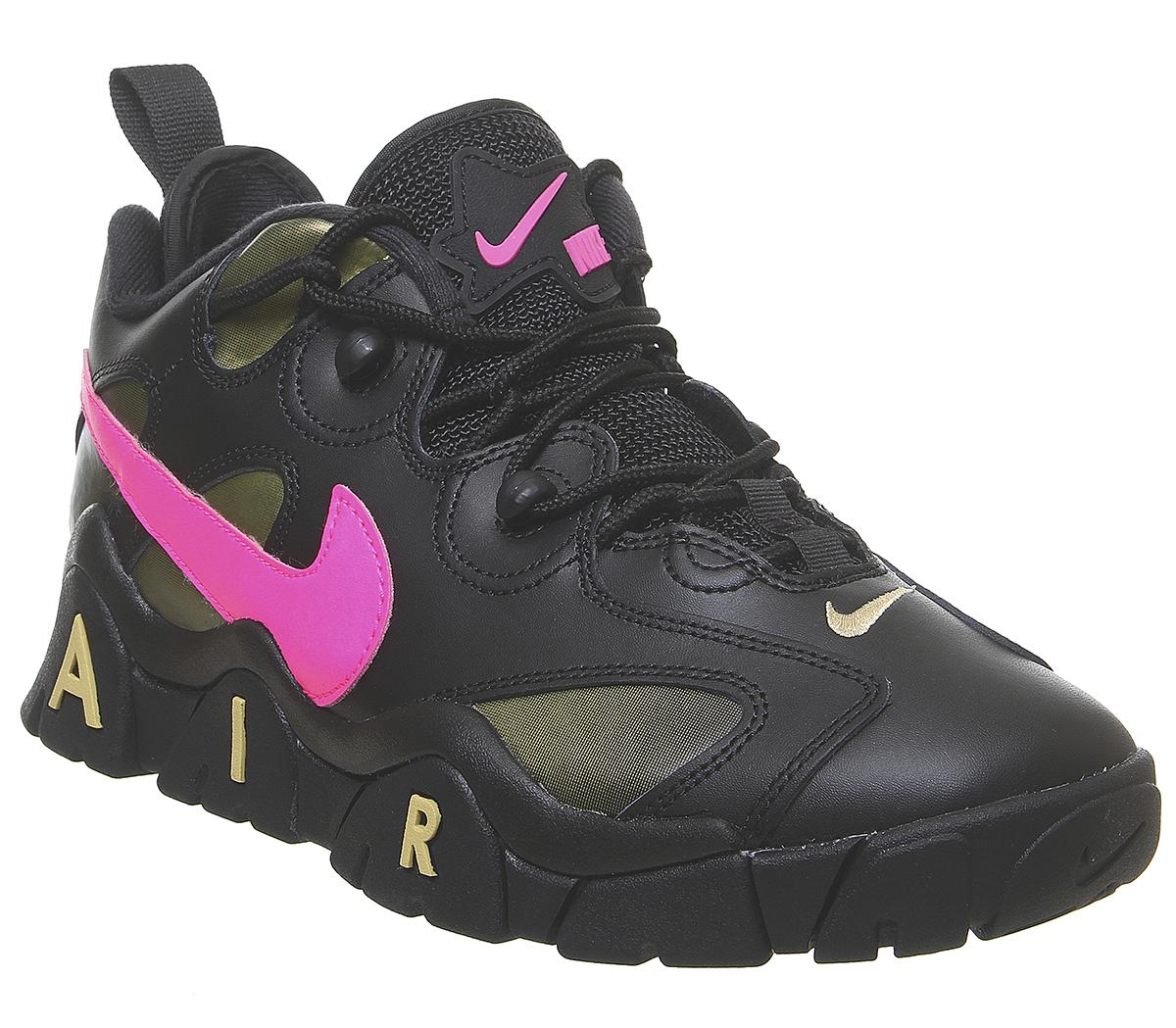 nike air barrage black and pink