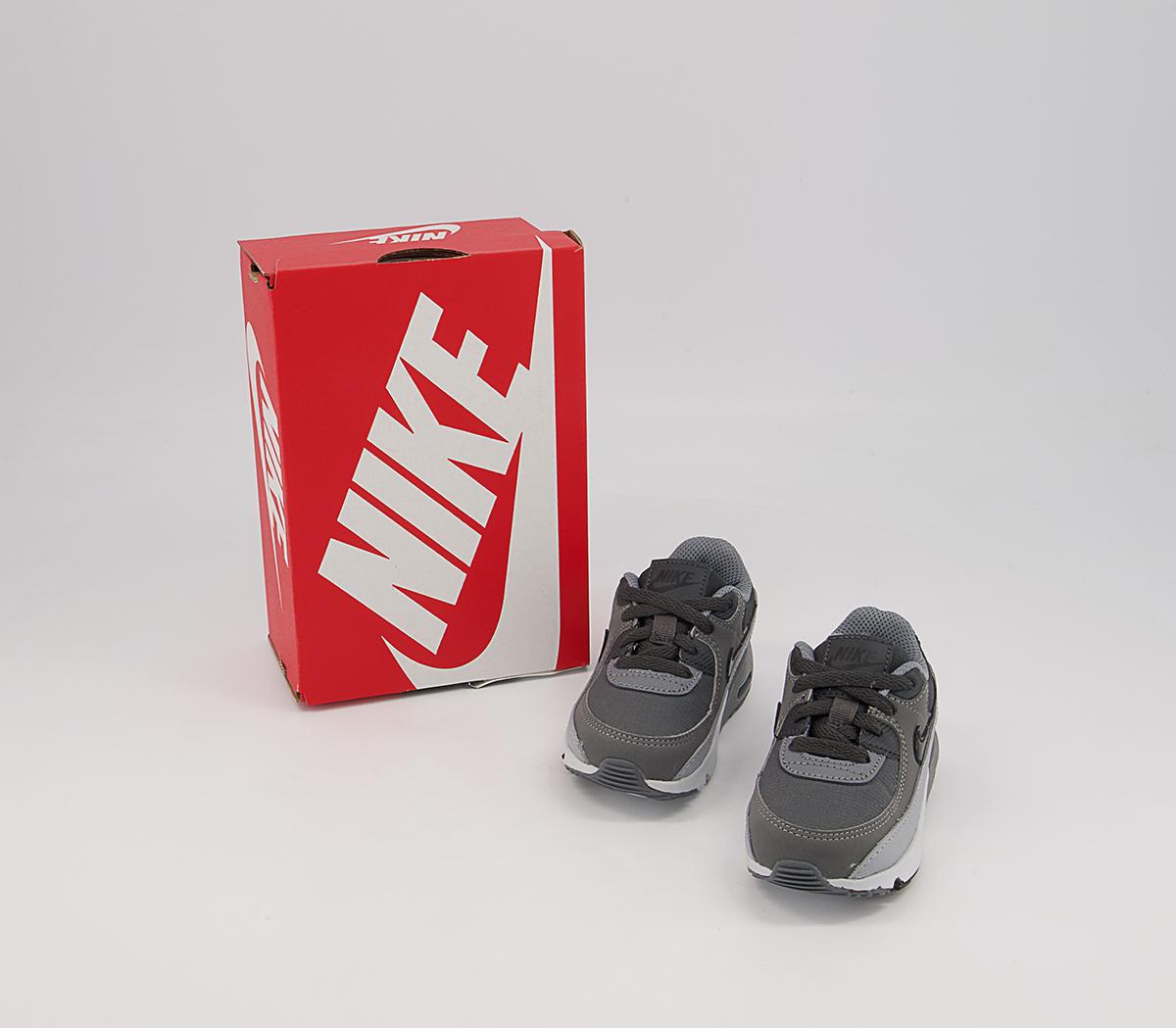 Nike Air Max 90 Infant Trainers Nike Air Max 90 Infant Trainers Anthracite Black Dark Grey Cool Grey